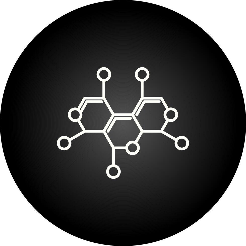 icône de vecteur de structure de molécule
