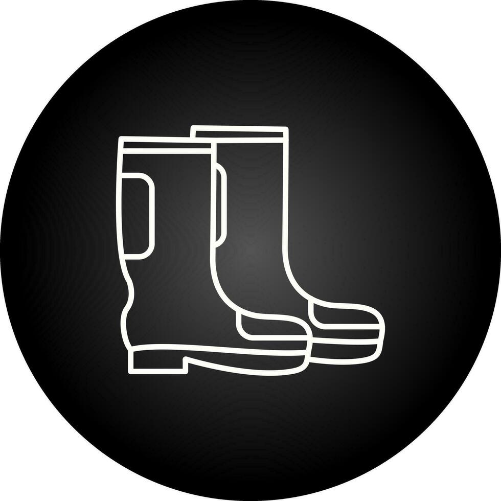 icône de vecteur de bottes de pluie