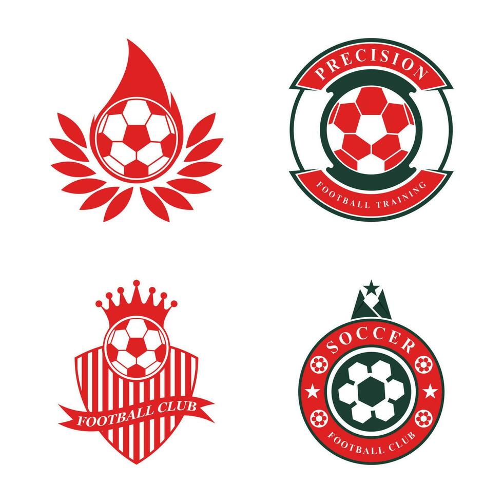 conception d'icône de logo de football et vecteur de symbole