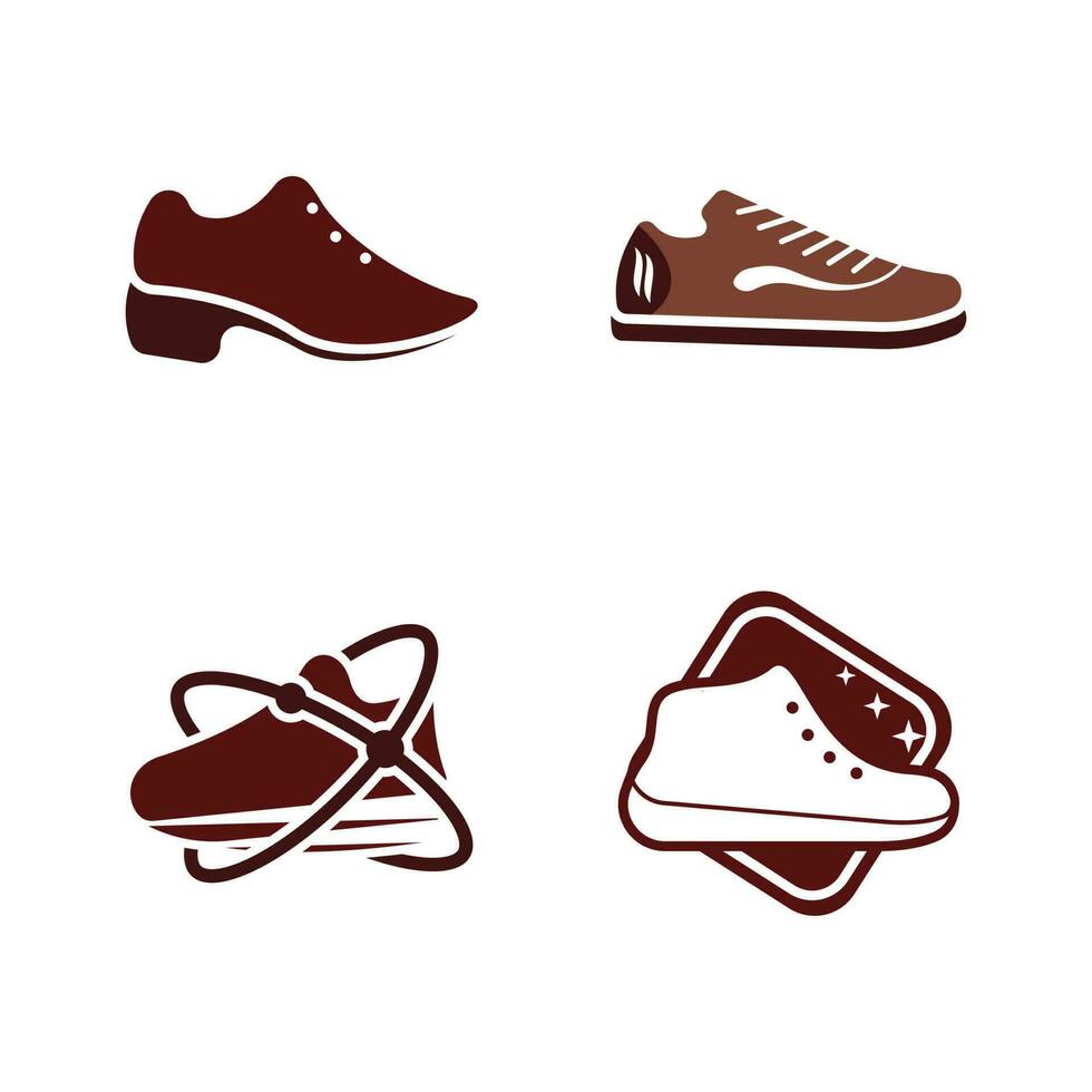 icône chaussure logo concept vecteur baskets modèle