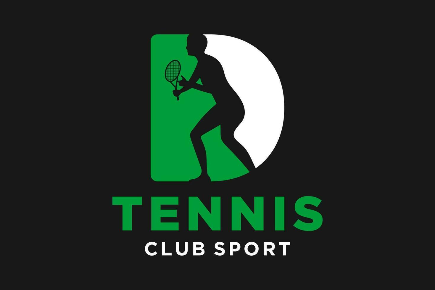 vecteur initiales lettre ré avec tennis Créatif géométrique moderne logo conception.