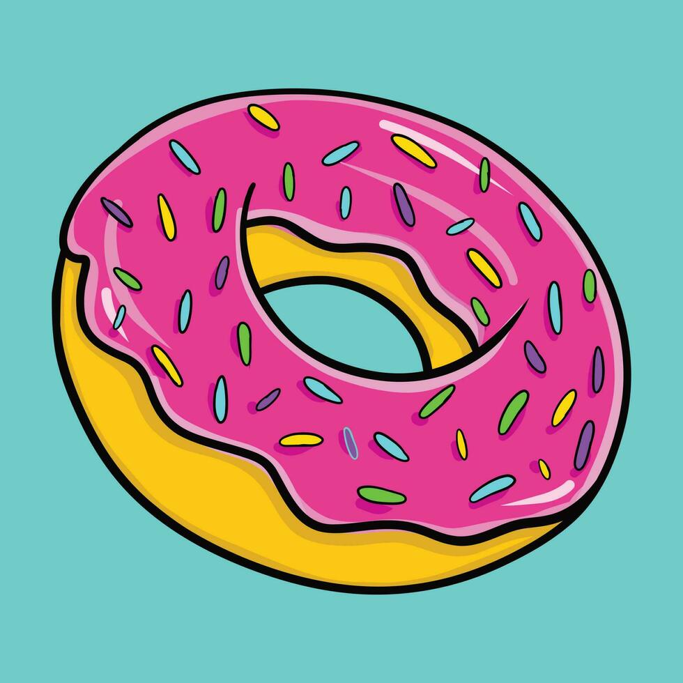 coloré illustration Donut vecteur
