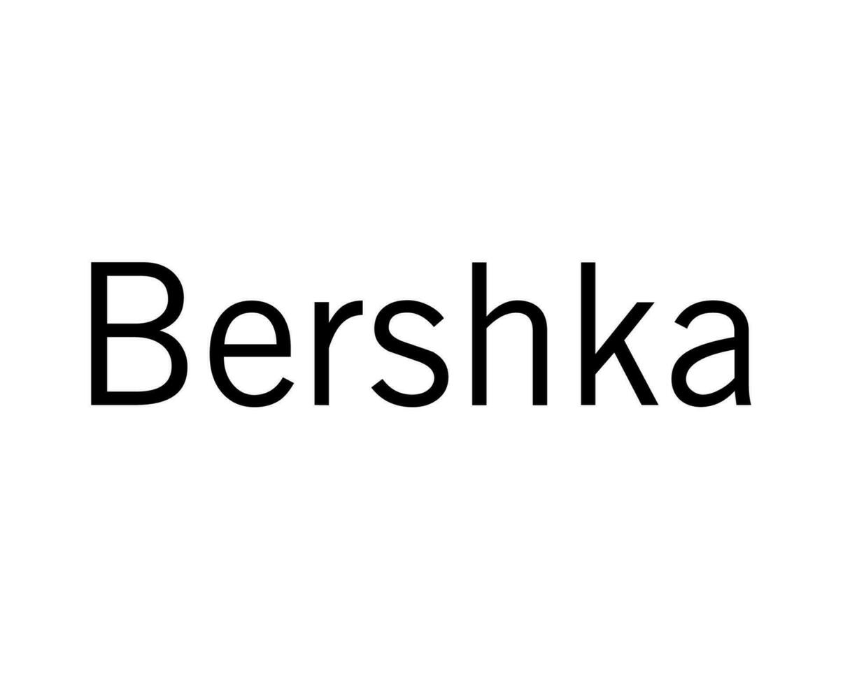 bershka marque vêtements logo symbole noir conception vêtement de sport mode vecteur illustration