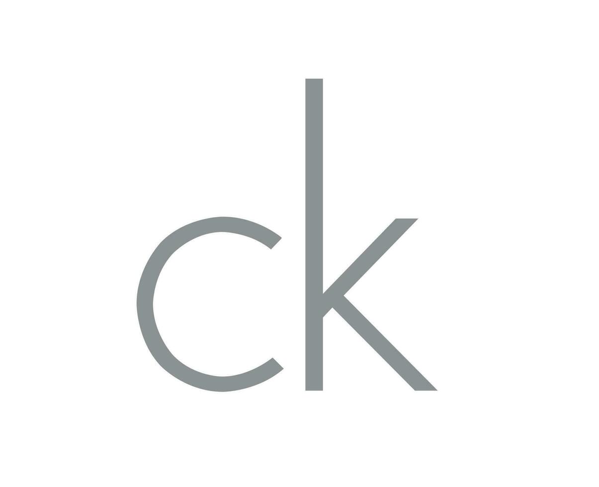 calvin klein logo marque vêtements symbole gris conception mode vecteur illustration