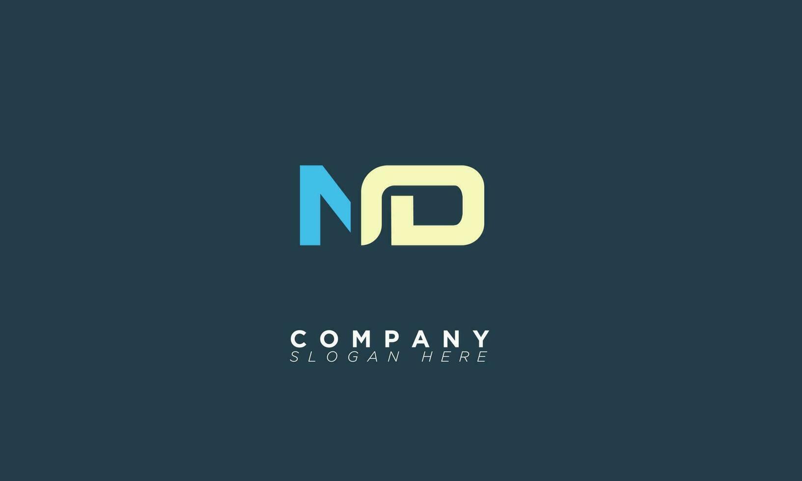 nd alphabet lettres initiales monogramme logo dn, n et d vecteur