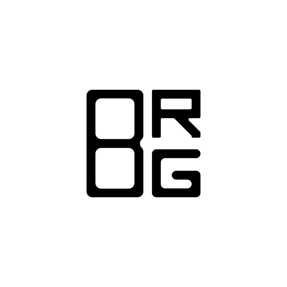 création de logo de lettre brg avec graphique vectoriel, logo brg simple et moderne. vecteur