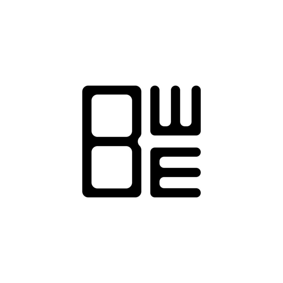 création de logo de lettre bwe avec graphique vectoriel, logo bwe simple et moderne. vecteur