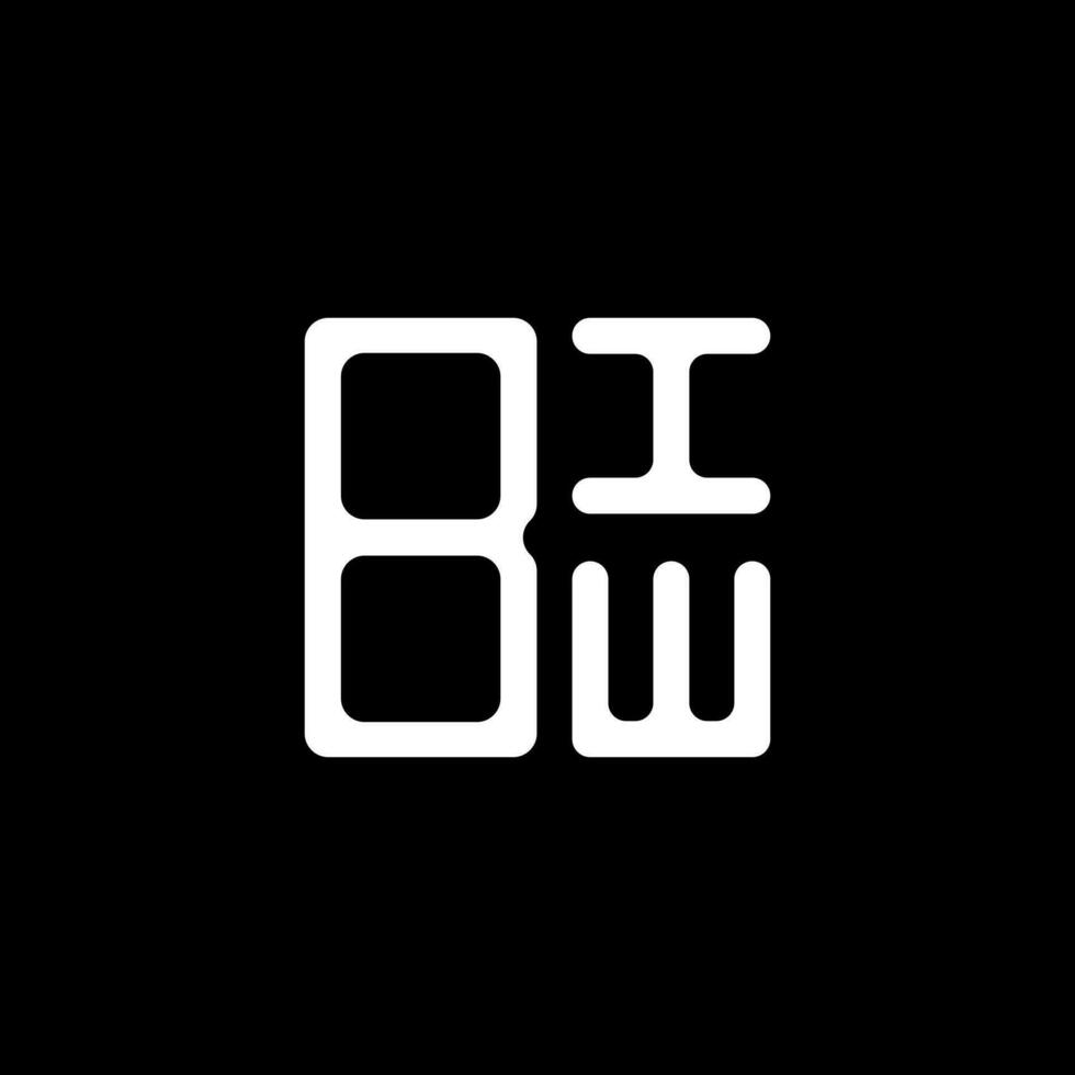 création de logo de lettre biw avec graphique vectoriel, logo biw simple et moderne. vecteur