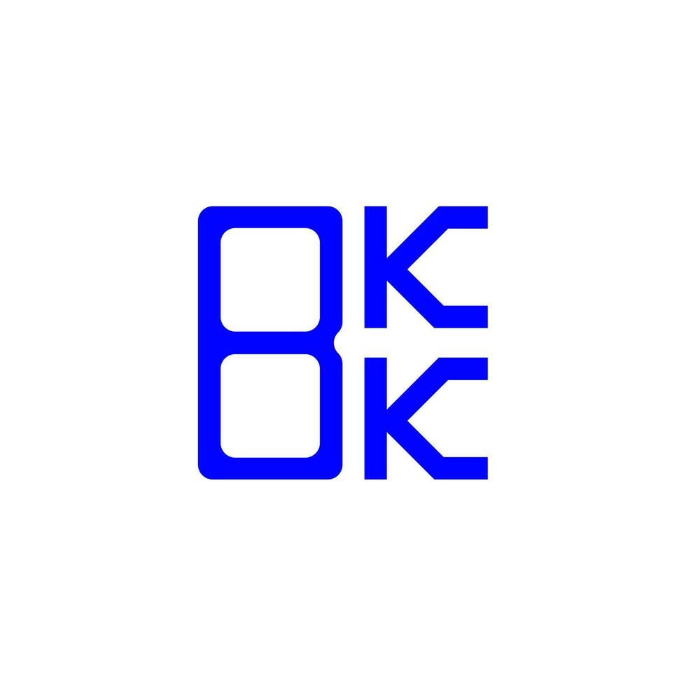 création de logo de lettre bkk avec graphique vectoriel, logo bkk simple et moderne. vecteur