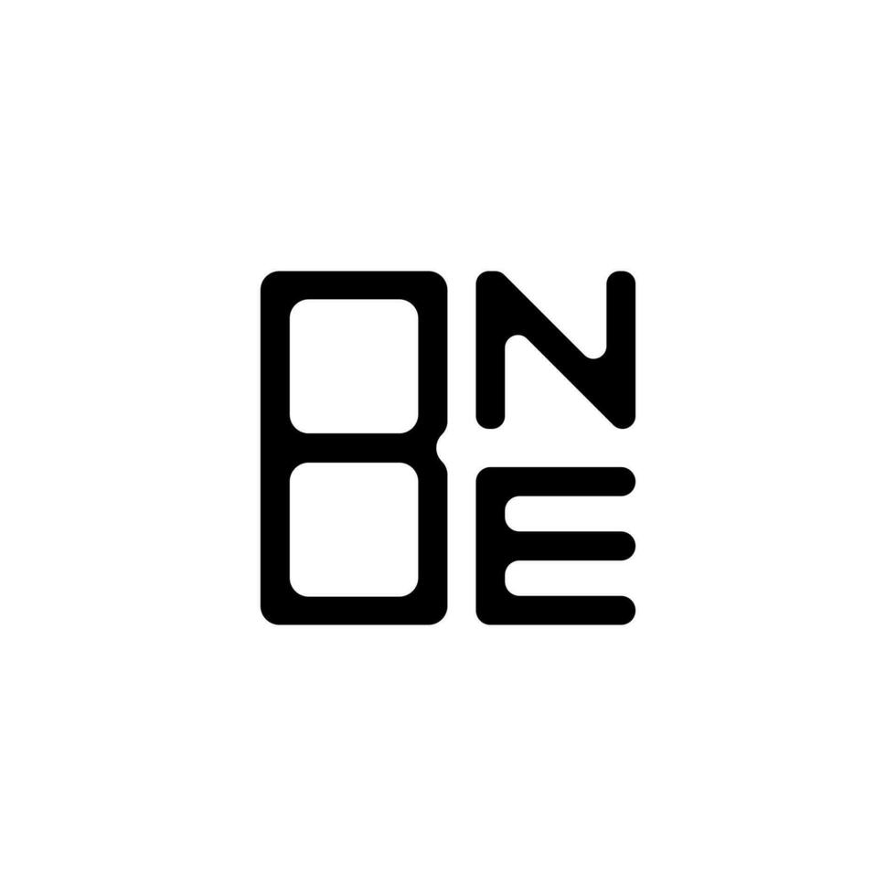 conception créative du logo bne letter avec graphique vectoriel, logo bne simple et moderne. vecteur