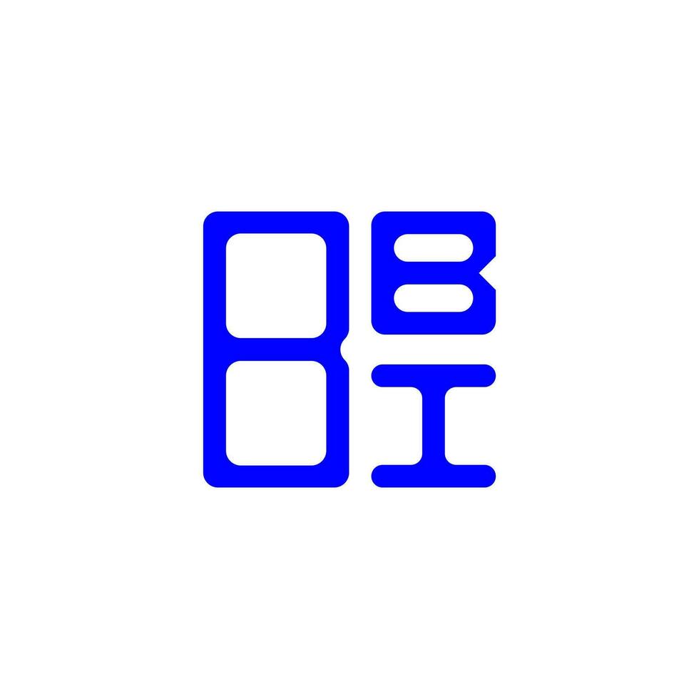 conception créative du logo bbi letter avec graphique vectoriel, logo bbi simple et moderne. vecteur