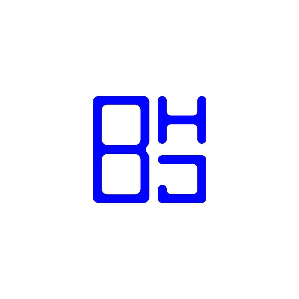 création de logo de lettre bhj avec graphique vectoriel, logo bhj simple et moderne. vecteur