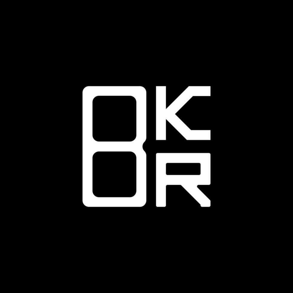 création de logo de lettre bkr avec graphique vectoriel, logo bkr simple et moderne. vecteur