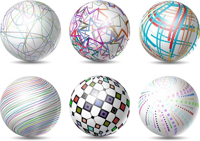 Sphères abstraites vecteur