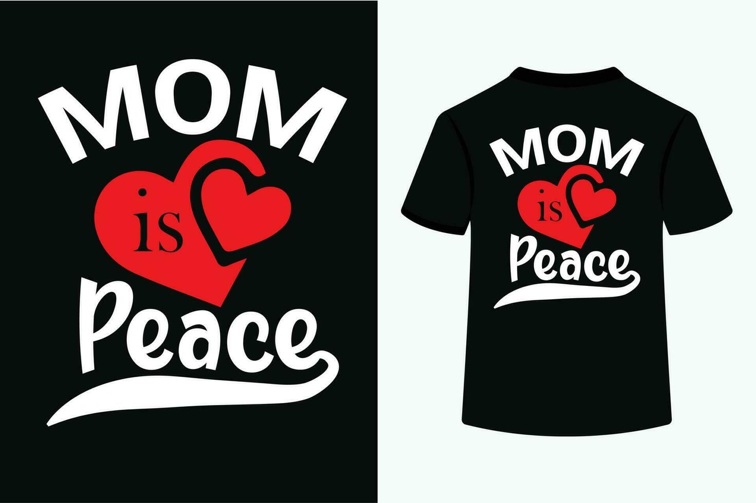 maman est l'amour paix typographie T-shirt conception.eps vecteur