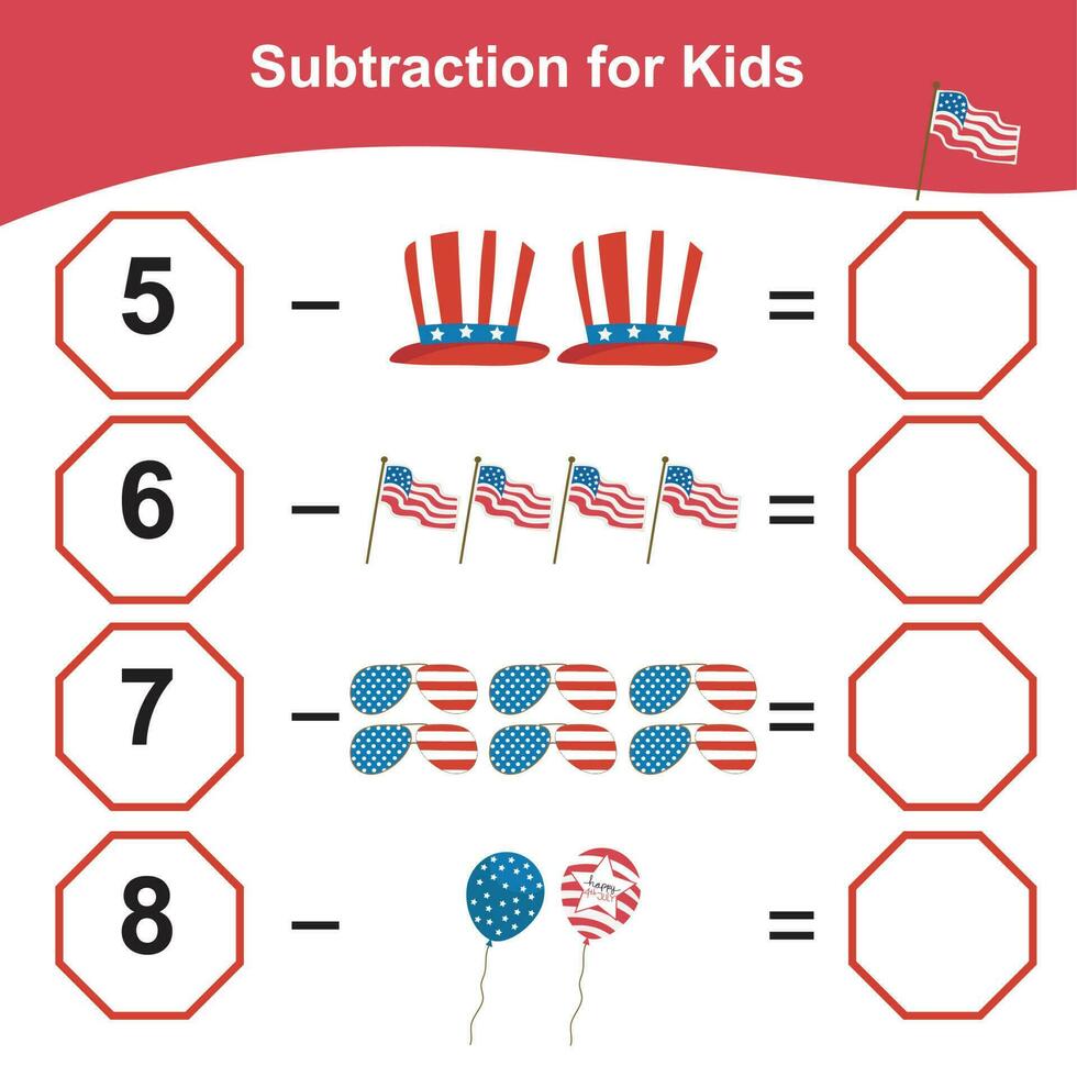 mathématique compte feuille de travail. math activité, compter et écrire le répondre. éducatif imprimable math feuille de travail pour les enfants. vecteur déposer.