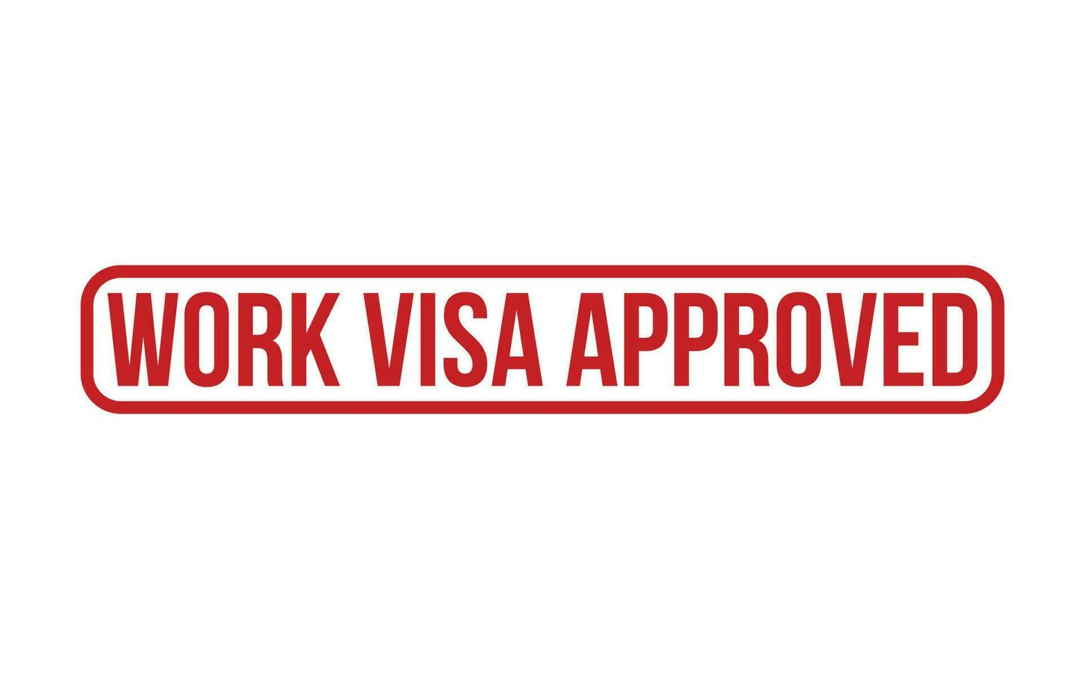 travail visa approuvé caoutchouc timbre joint vecteur