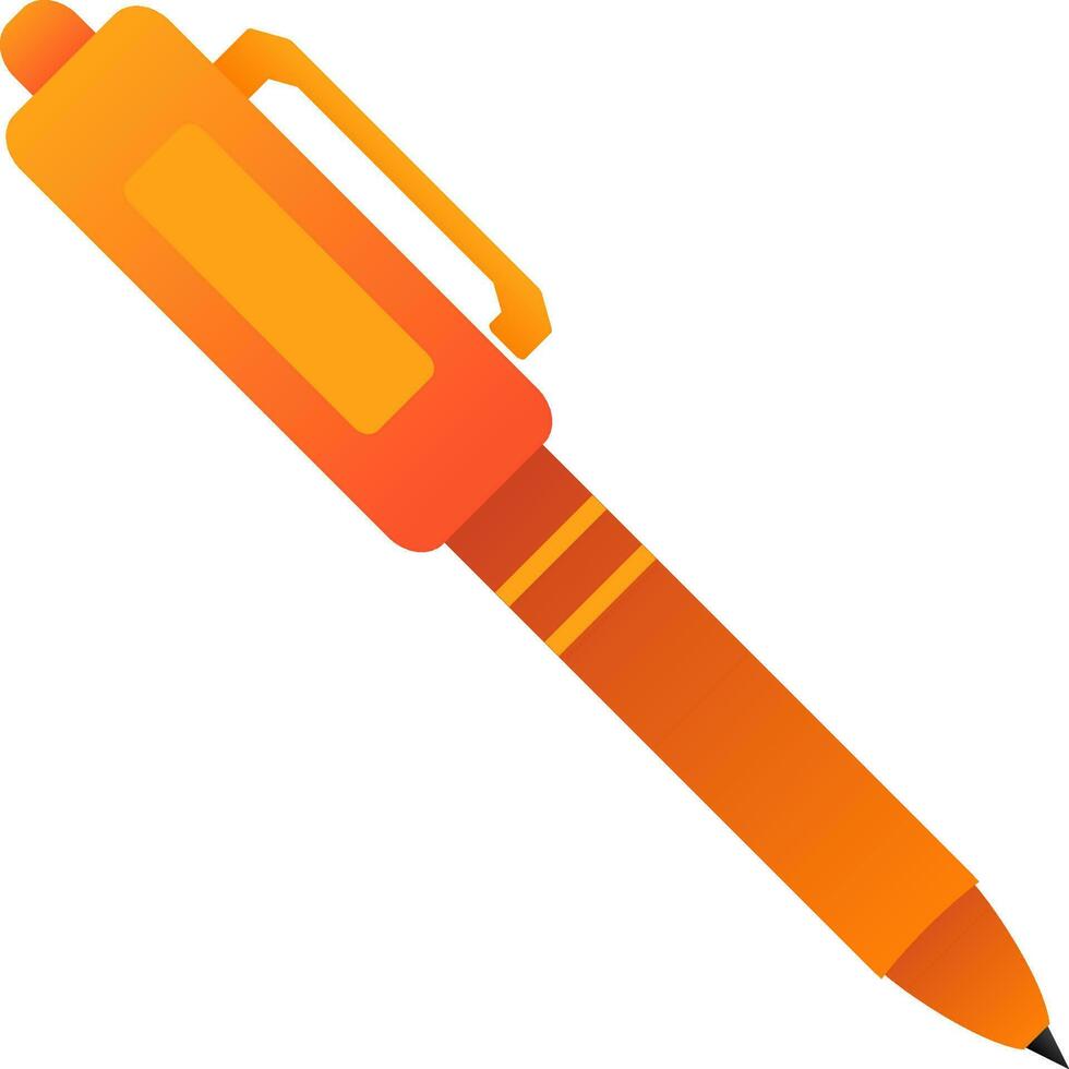 stylo vecteur illustration . stylo icône pour conception à propos éducation, école, bureau, papeterie ou livre. Orange stylo pour décoration ou ornement. retour à école graphique Ressource