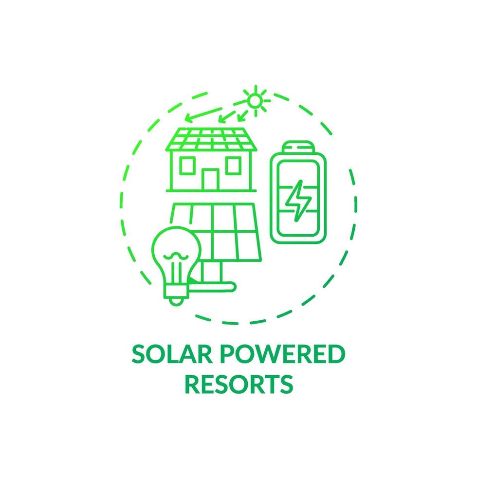 icône de concept de stations à énergie solaire vecteur
