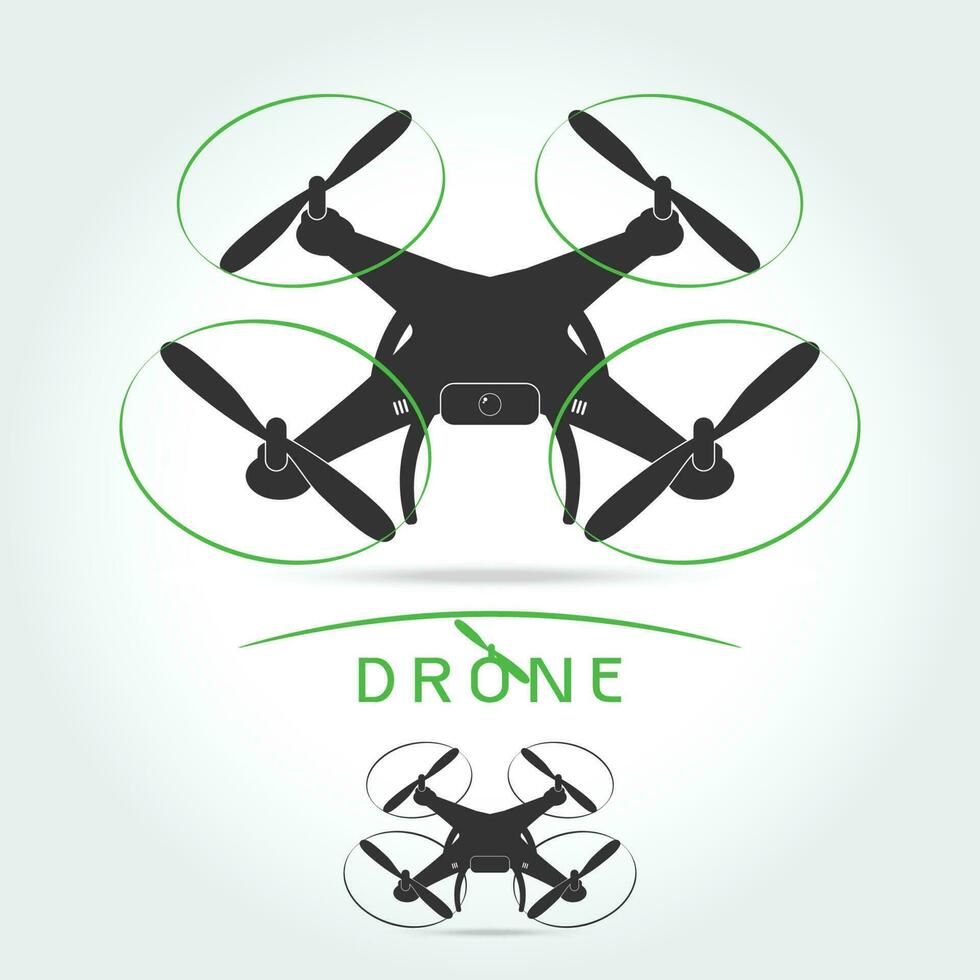 drone avec vidéo caméra isolé vecteur