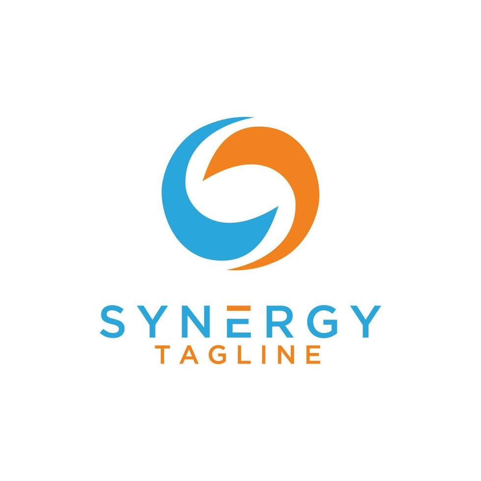 synergie logo vecteur conception illustration