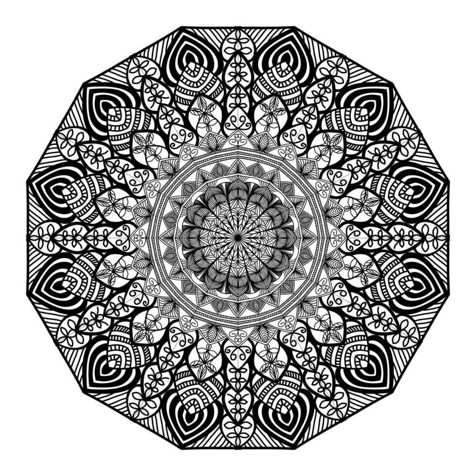 mandalas pour coloration livre, rond ornement, irrégulier fleur forme décoration, Oriental vecteur, anti stress thérapie modèle, tisser yoga vecteur logo conception élément. adulte mandala pour coloration page inte