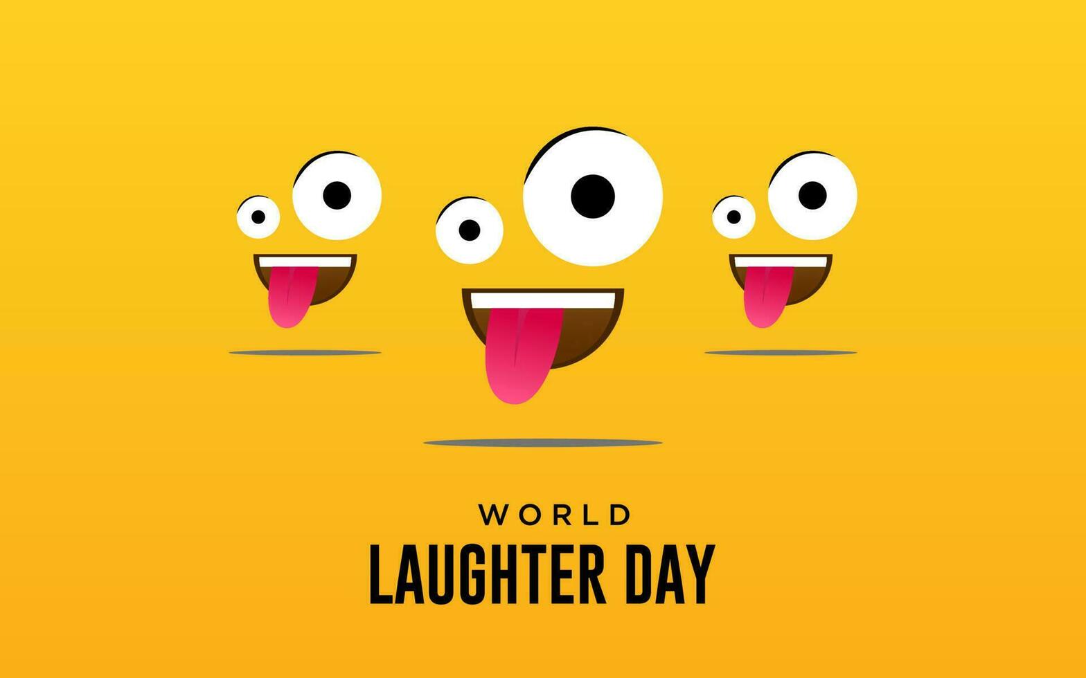 monde rire jour, monde rire journée illustration avec emoji expressions. vecteur