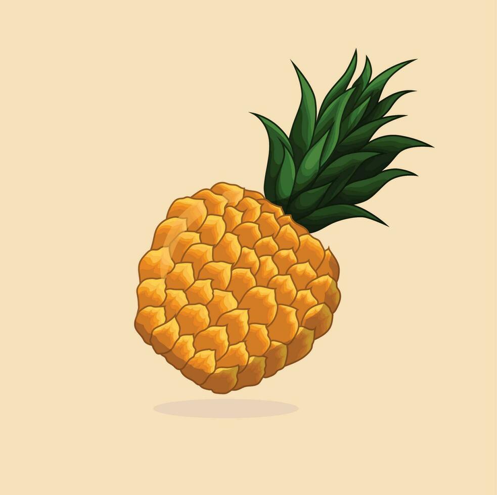 plat vecteur conception, illustration de Frais ananas fruit