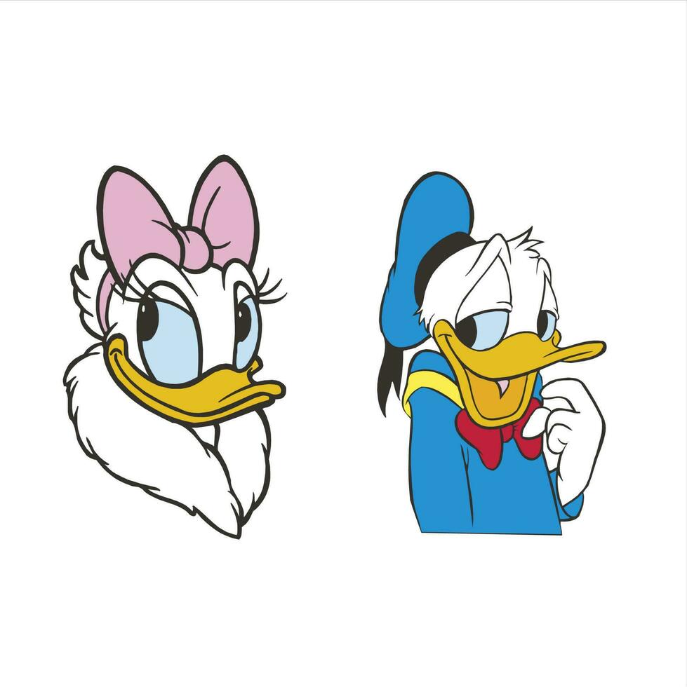 Donald canard et Marguerite canard vecteur éditorial