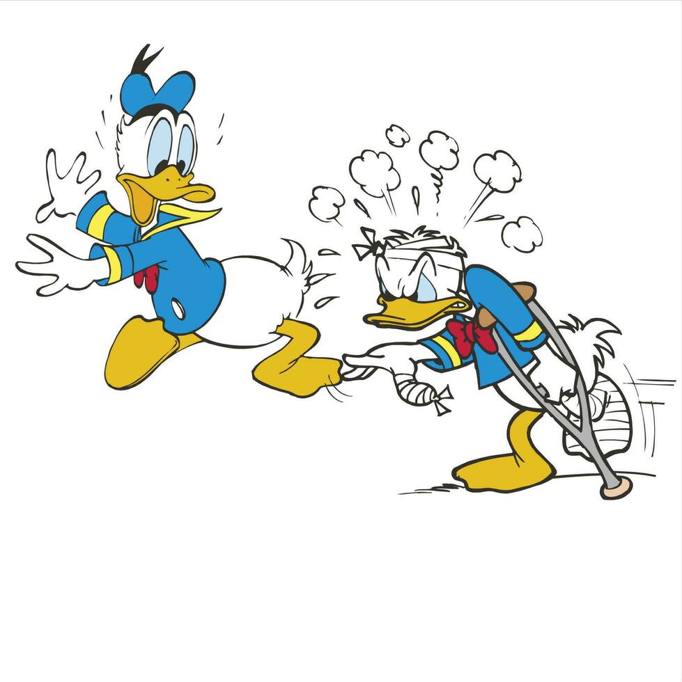 Donald canard et Marguerite canard vecteur éditorial