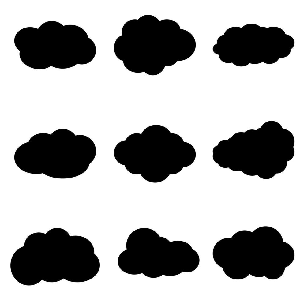 nuage icône vecteur ensemble. bulle illustration signe collection. mouche symbole. la nature logo.