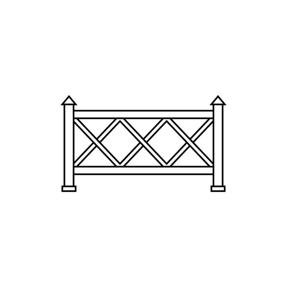 clôture icône vecteur. palissade illustration signe. escrime symbole. haie logo. vecteur