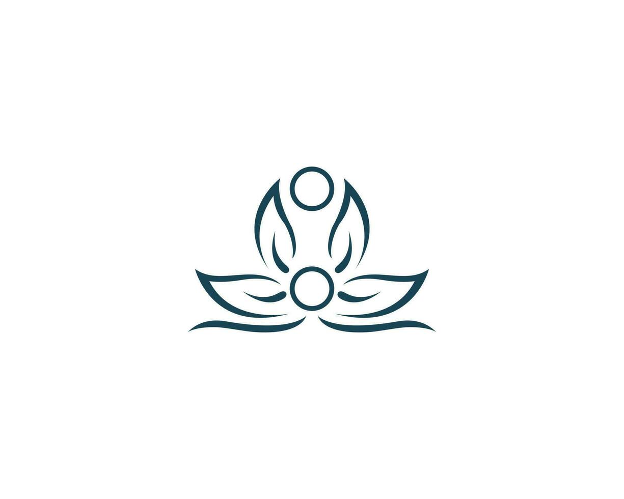 lotus fleur corps massage logo conception avec spa centre moderne vecteur modèle.