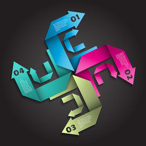 Disposition des options d'infographie moderne vecteur