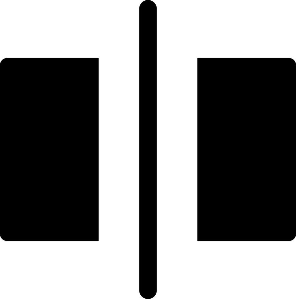 transition noir glyphe ui icône. vidéo éditeur. Facile rempli ligne élément. utilisateur interface conception. silhouette symbole sur blanc espace. solide pictogramme pour la toile, mobile. isolé vecteur illustration
