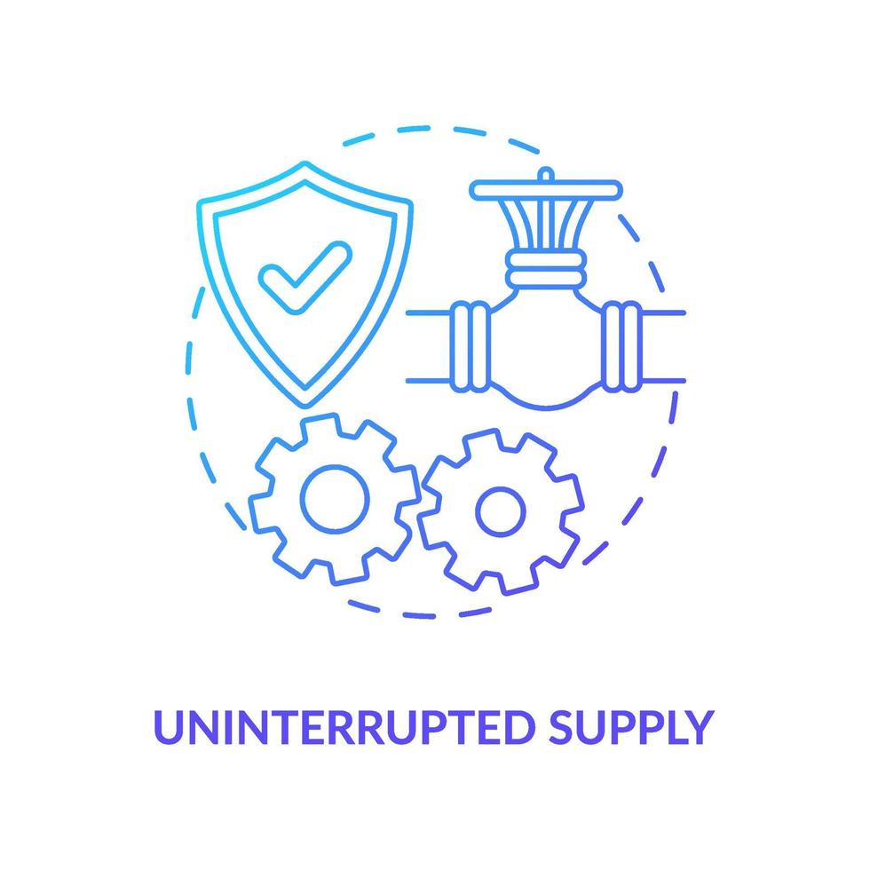 icône de concept d & # 39; approvisionnement ininterrompu vecteur