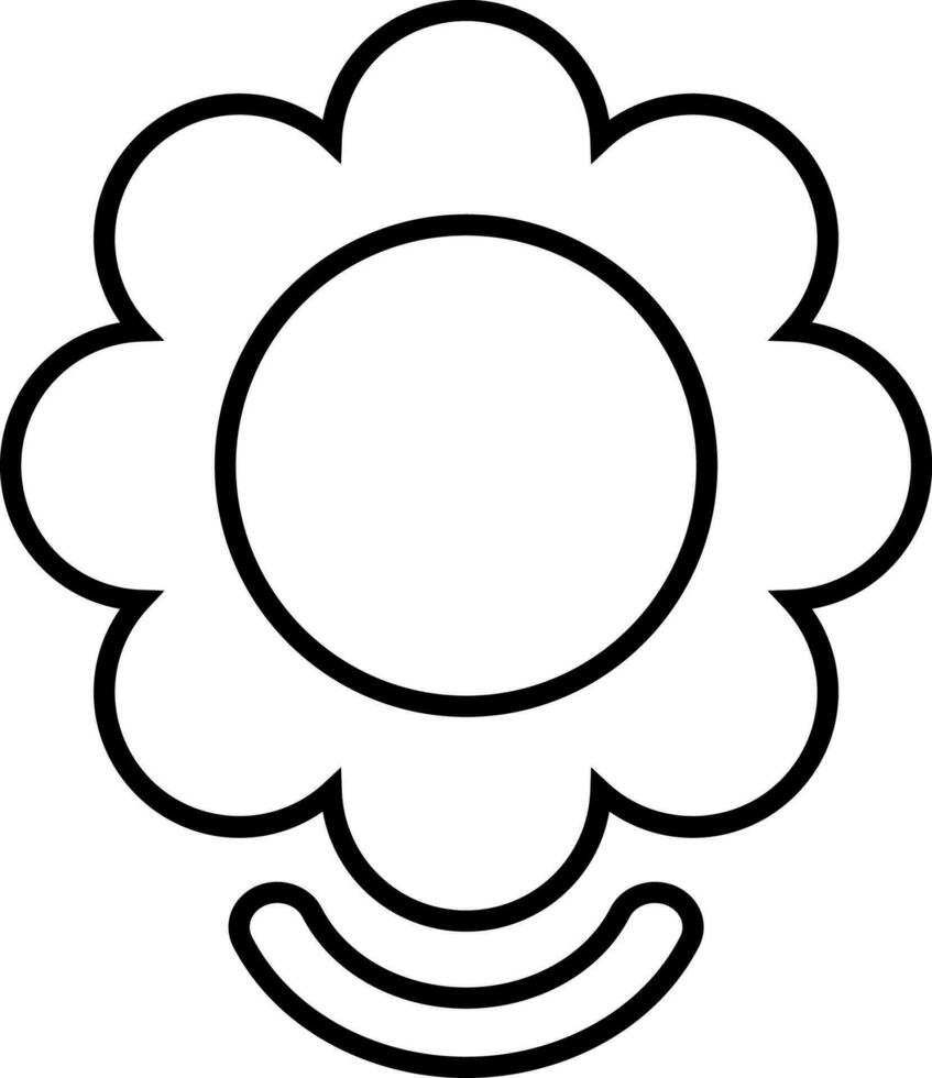 fleur signe icône vecteur illustration