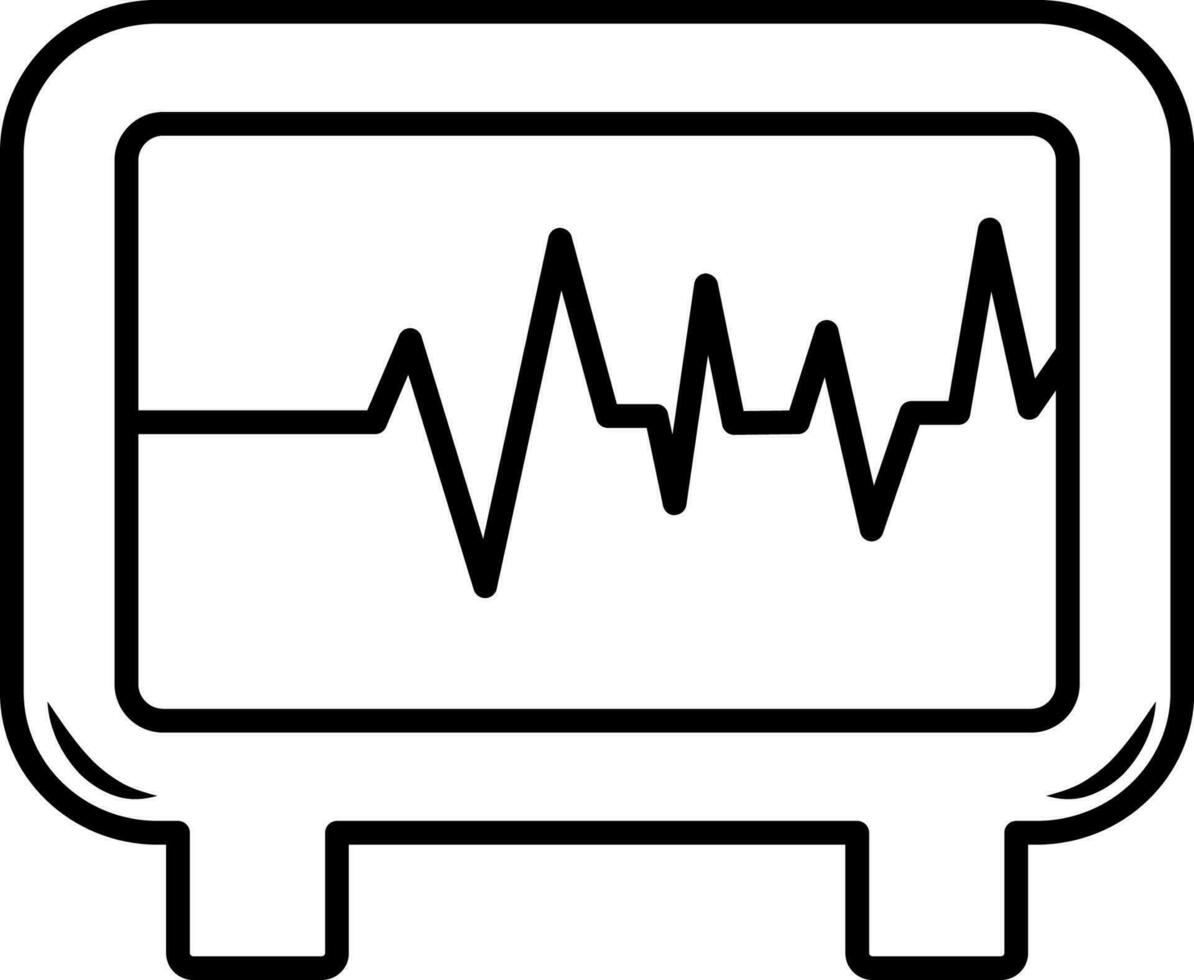 cœur taux moniteur icône vecteur illustration