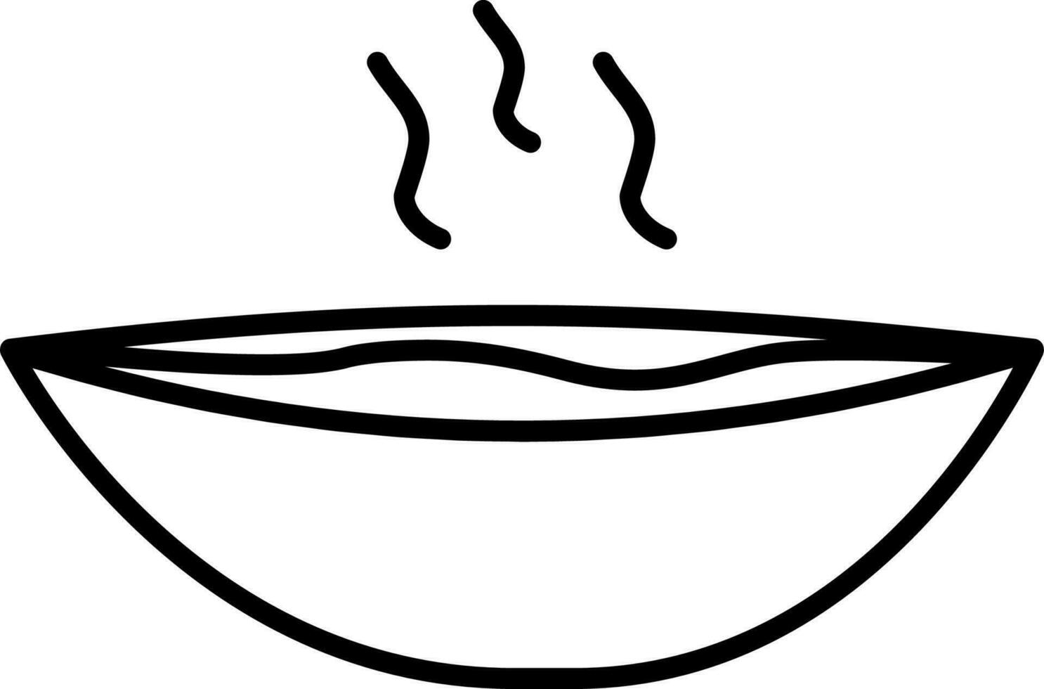une assiette de soupe icône vecteur illustration