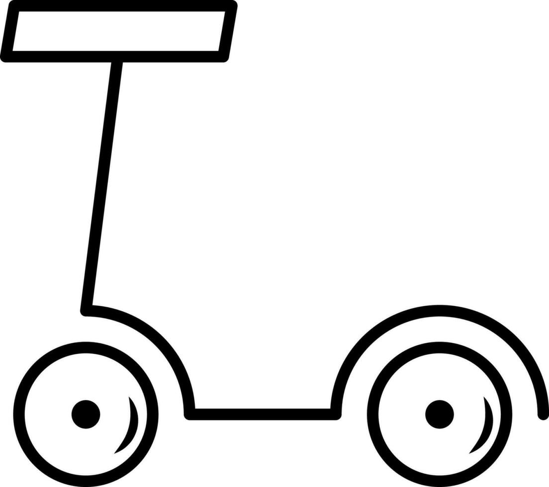 donner un coup scooter icône vecteur illustration