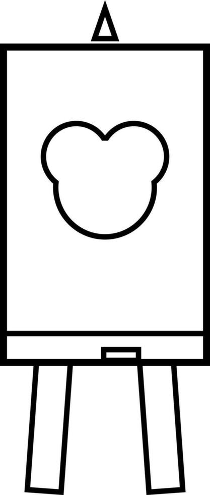 chevalet avec une image icône vecteur illustration