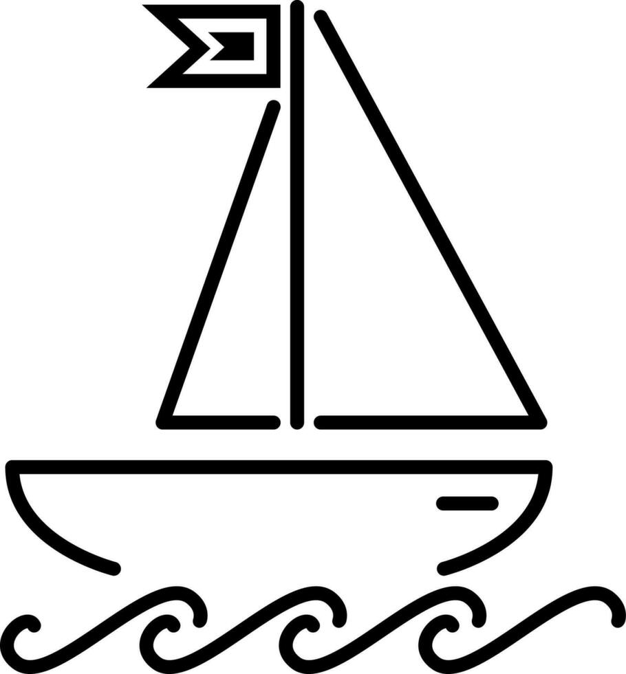 yacht icône vecteur illustration
