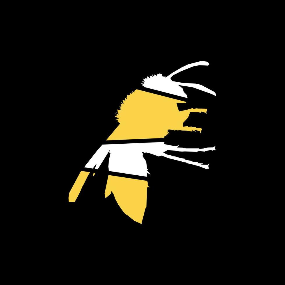 en volant abeille géométrique Créatif logo vecteur