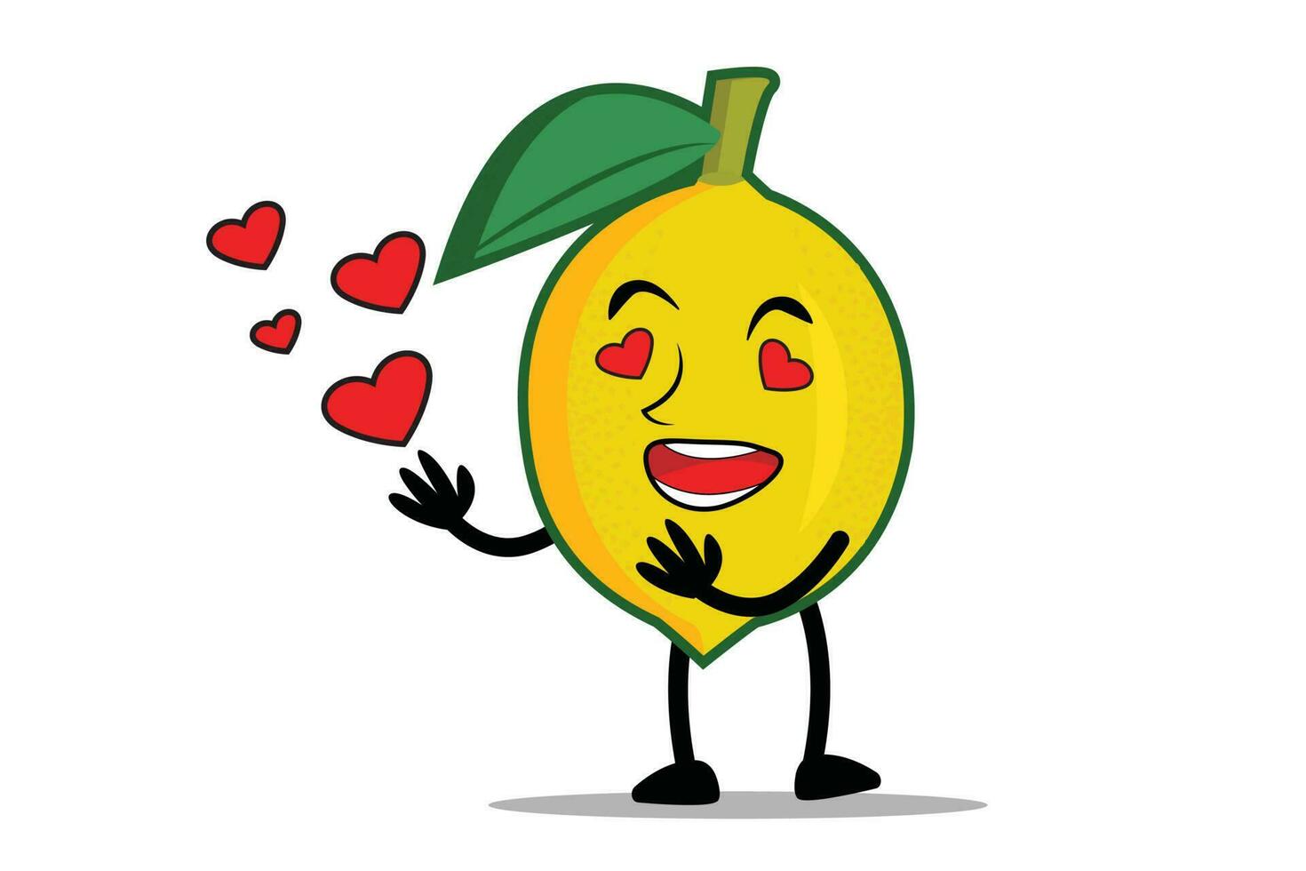 citron dessin animé mascotte ou personnage aime ses partenaire sur l'amour journée vecteur