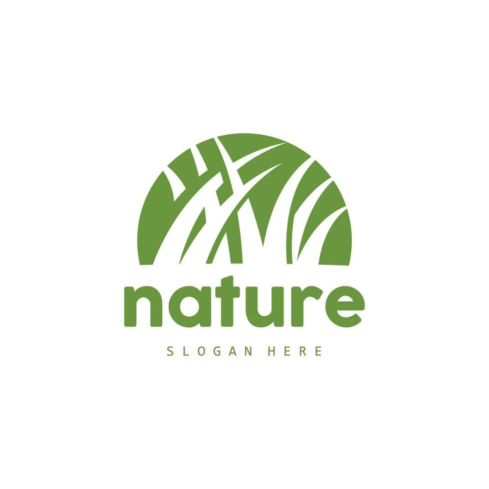 vert herbe logo, la nature plante vecteur, agriculture feuille Facile conception, modèle icône illustration vecteur