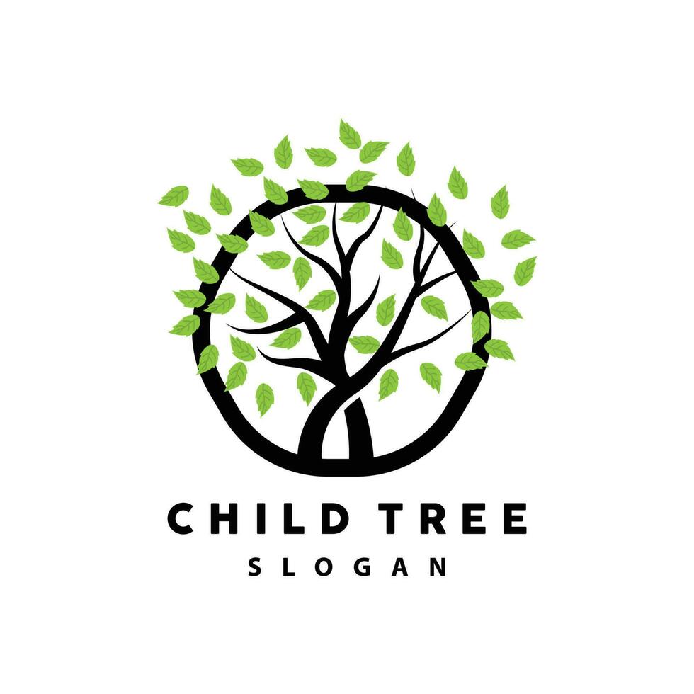 arbre logo, la vie équilibre éducation vecteur, luxueux élégant Facile arbre conception, terrain de jeux illustration icône vecteur