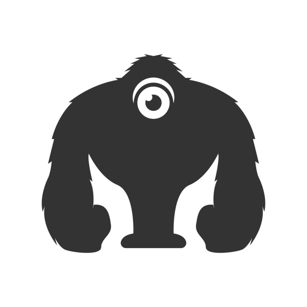 monstre icône logo conception vecteur