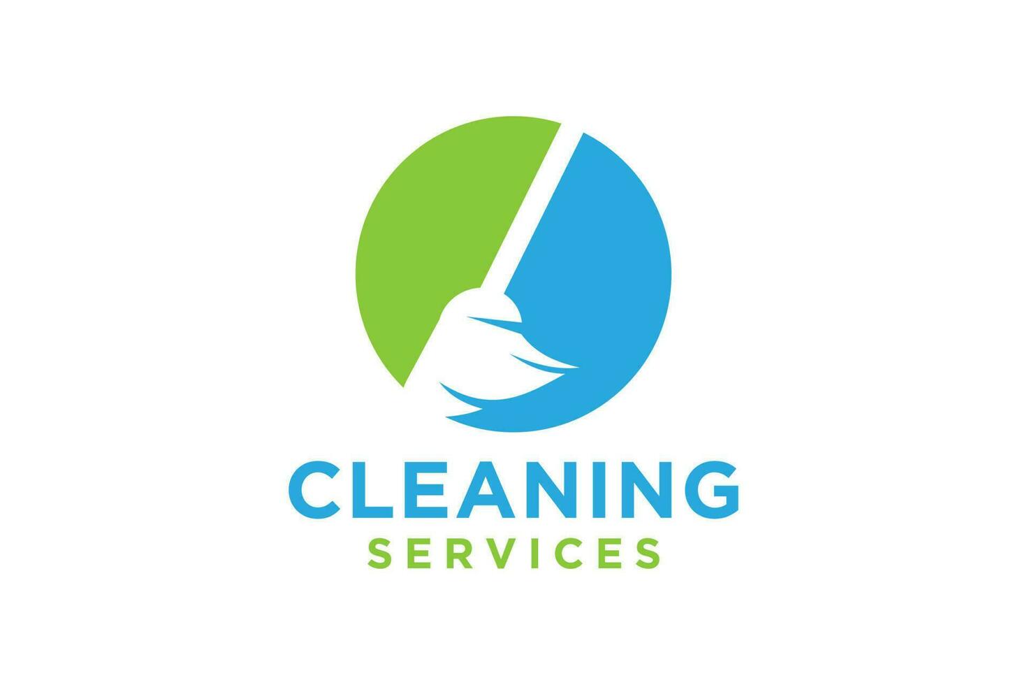 Accueil nettoyage logo, nettoyage prestations de service logo. vecteur
