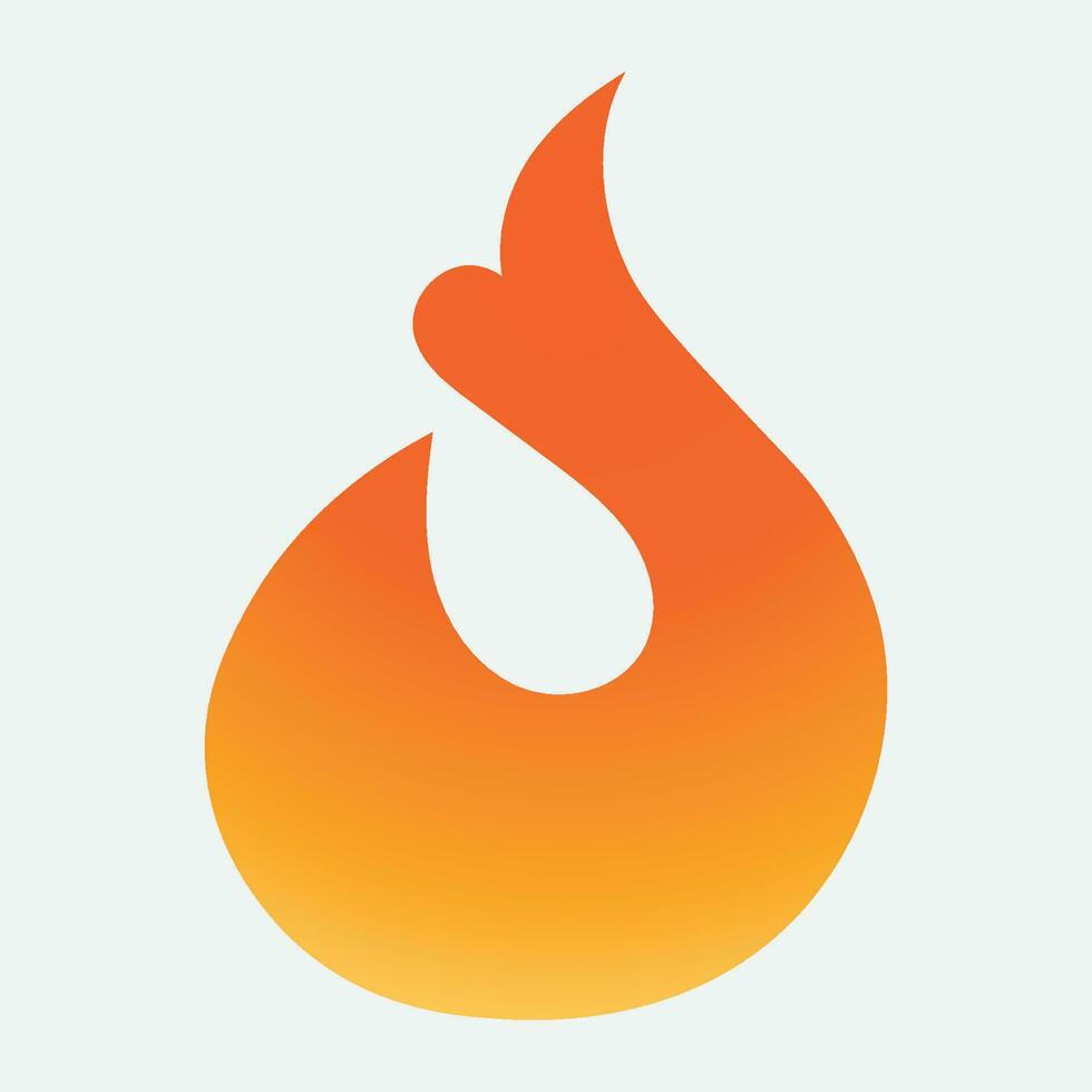 icône logo flamme sur Terre vecteur