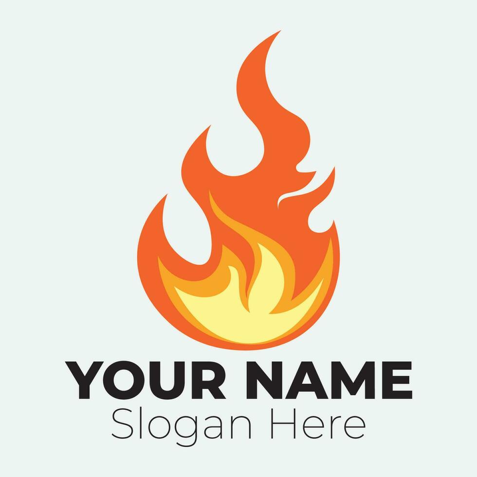 flamme logo conception modèle illustration. vecteur